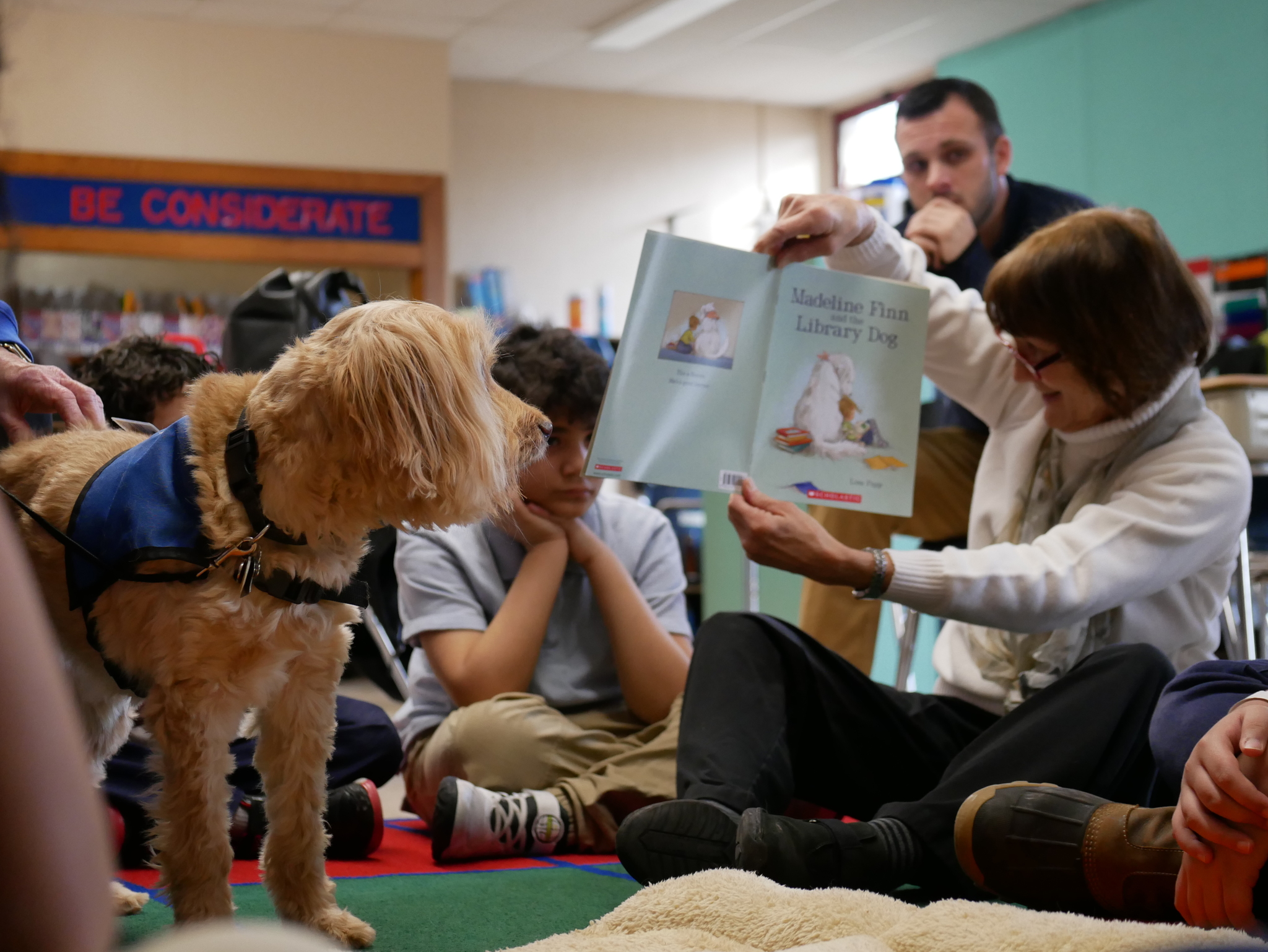Glickman Students Get A Special Visit From Therapy Dog, Cassie
